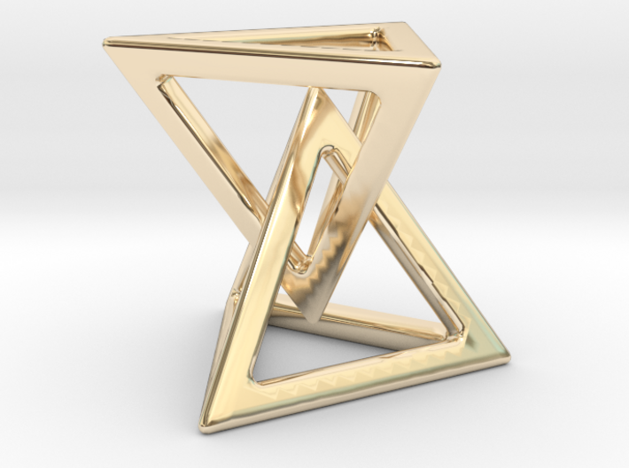 Double pyramid [pendant] 3d printed