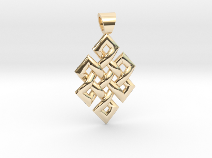 Flag knot [pendant] 3d printed