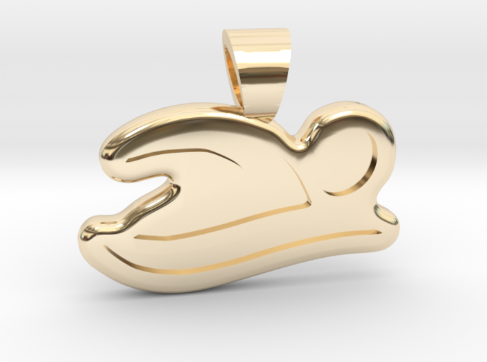 Swimming [pendant] 3d printed