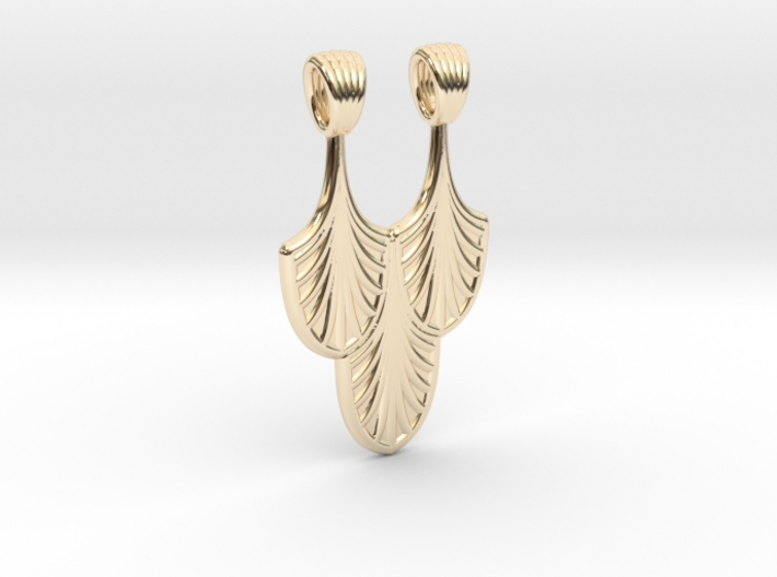 Triple palm [pendant] 3d printed