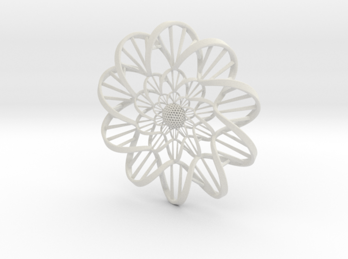 &quot;DNA&quot; Flower Wall Ornament 3d printed