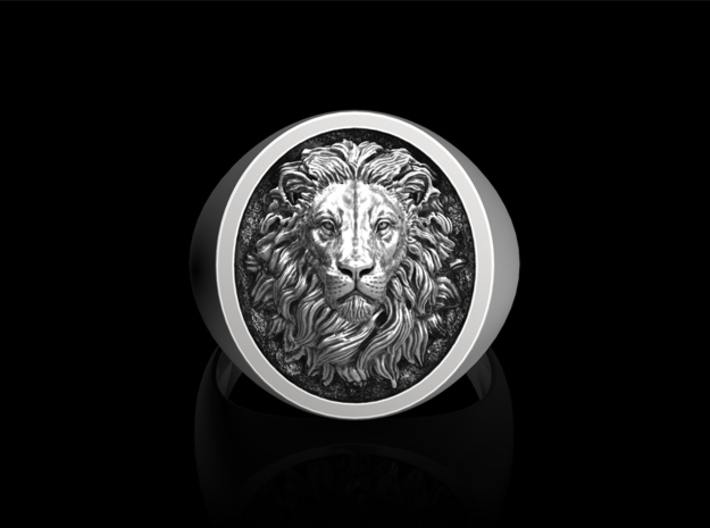 Lion Ring No.4_10 US 3d printed
