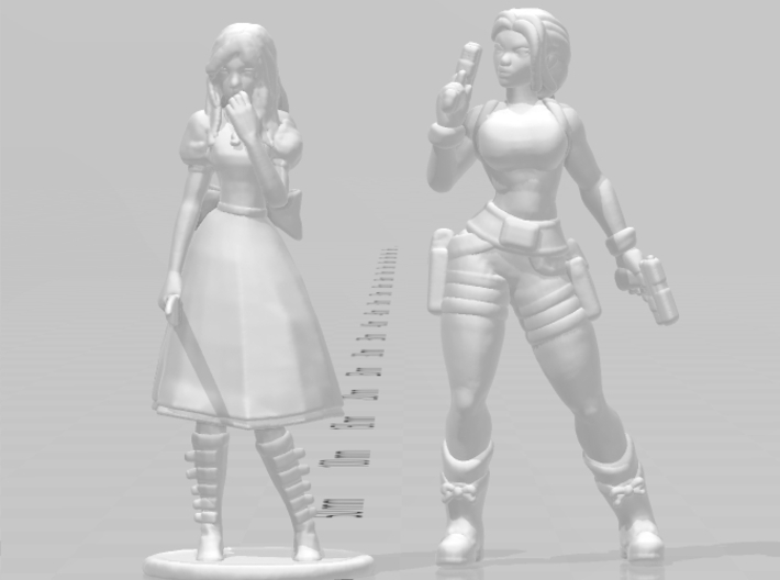 Lara Croft Tomb Raider heroine miniature model rpg 3d printed 