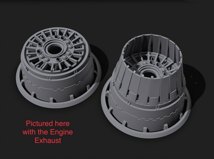 AMT 1/72 scale Razor Crest Engine Nozzles 3d printed 