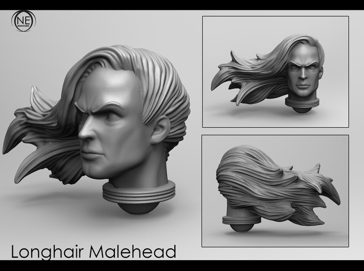longhair malehead x5 3d printed