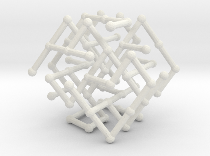 BCC grid subgraph 3d printed