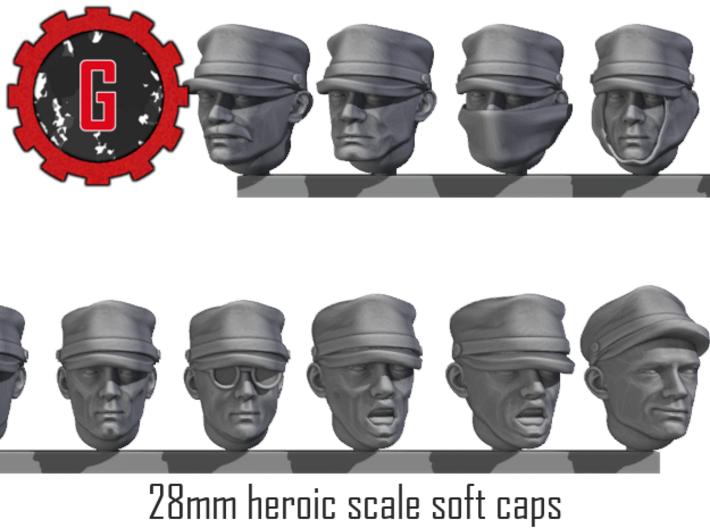 28mm heroic scale soft caps characters 3d printed