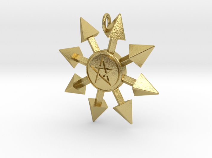 Chaos Star pentacle pendant 3d printed