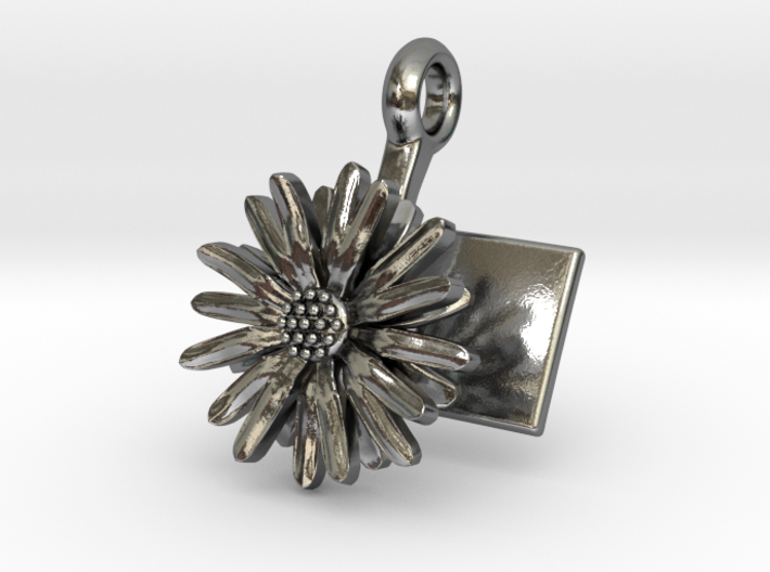 Pendant with one small flower of the Daisy 3d printed