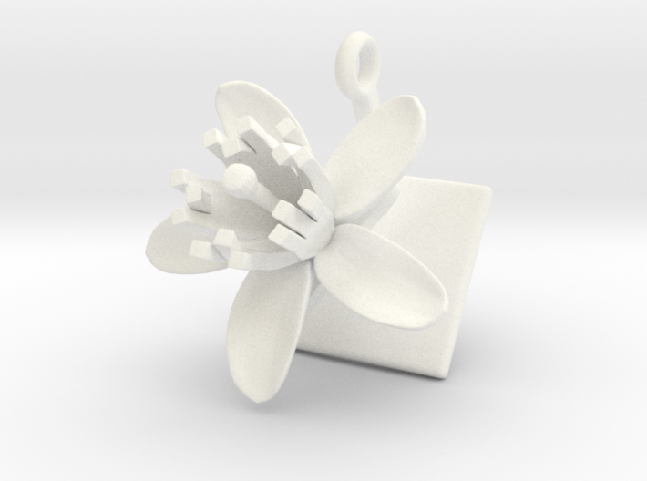 Pendant with one large flower of the Lemon 3d printed