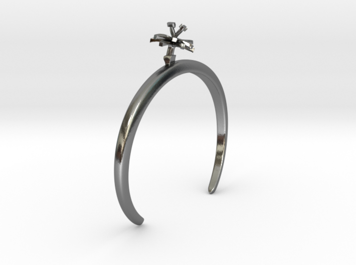 Bracelet with one small flower of the Chicory 3d printed