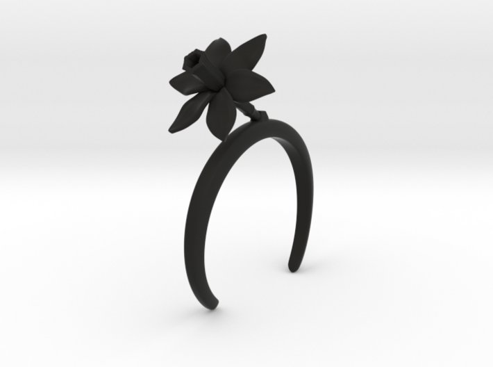 Bracelet with one large flower of the Daffodil 3d printed