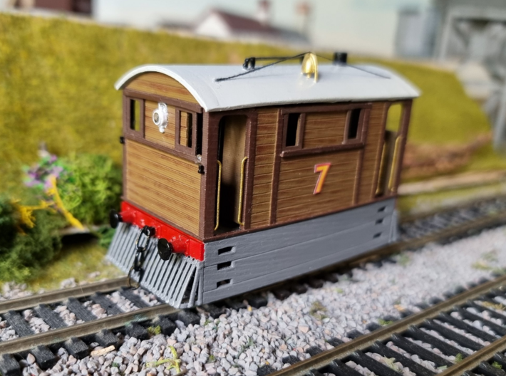 Toby the Tram Engine OO/HO Body Shell 3d printed Test print by my home printer.