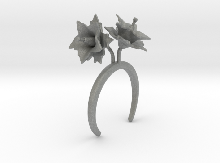 Bracelet with two large flowers of the Potato R 3d printed