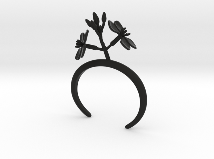 Bracelet with two large flowers of the Radish L 3d printed