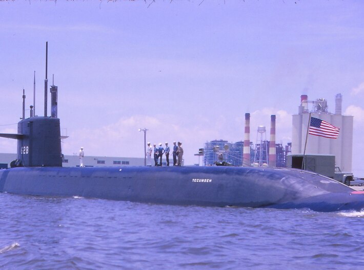 Nameplate USS Tecumseh SSBN-628 (5 inches) 3d printed James Madison-class nuclear-powered ballistic missile submarine USS Tecumseh SSBN-628.