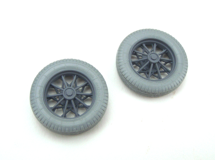 1:35 WW2 Soviet Wire Spoked Wheels x2 3d printed WIrespoke wheel with Miniart tyres