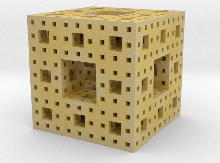 Menger frosted 3d printed 