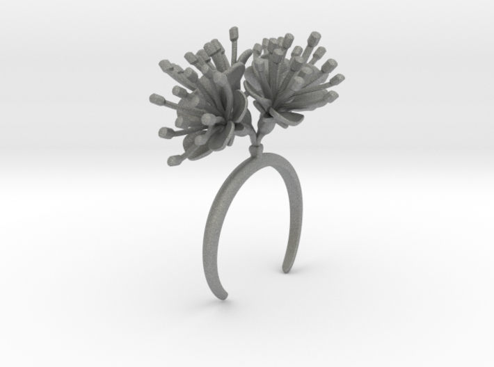 Bracelet with four large flowers of the Cherry 3d printed