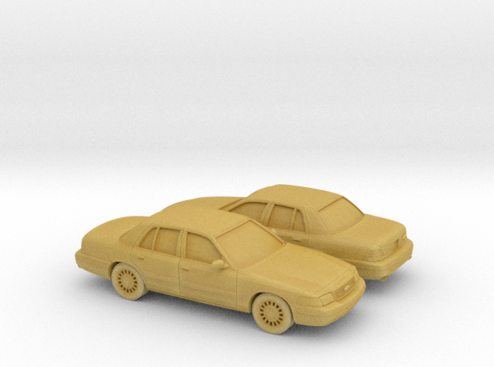 1/148 2X 2003 Ford Crown Victoria 3d printed