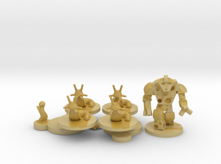 Cheese Golem, Ladybug, 4 Slugs, Doodlebug - M&M 3d printed 