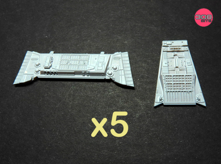 BASE STAR REVELL TRIANGLE AND BRIDGE SET 3d printed Parts primed. You will receive 10 parts.