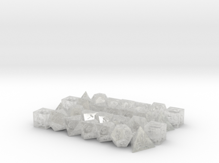 4x Super Tiny Polyhedral Dice Set, V4 3d printed