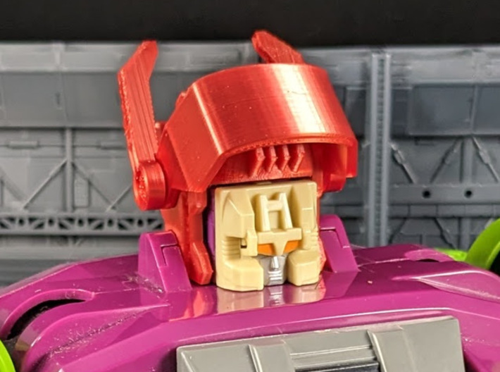 TF G1 Scorpion City Helmet 3d printed Visor and Antenna can be adjusted