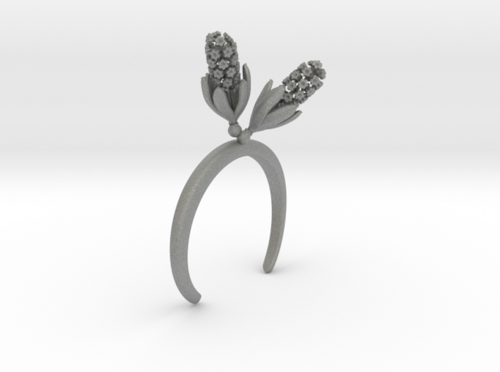 Bracelet with two large flowers of the Hyacinth R 3d printed