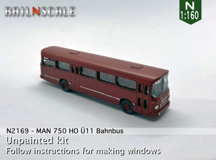 MAN 750 HO Ü11 Bahnbus (N 1:160) 3d printed 