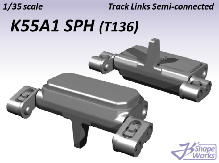 1/35 K55A1 SPH Track Links semi-connected 3d printed