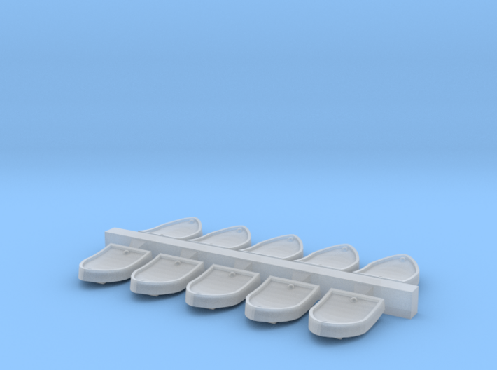 10x Blank - Basic Rimmed Shoulder Shields 3d printed 