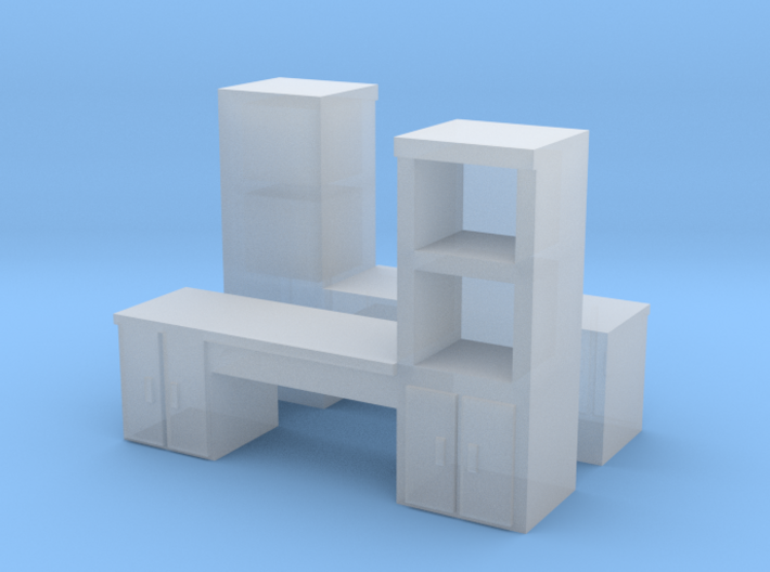 Cabinet Office Desk (x2) 1/87 3d printed