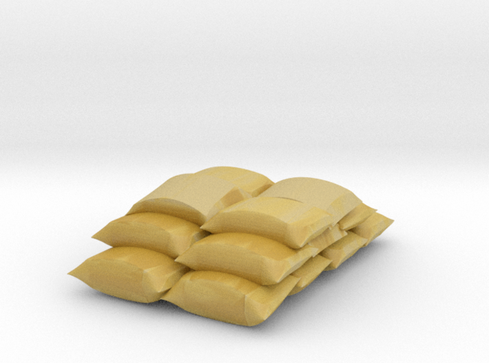 HO scale stacked sacks 3d printed