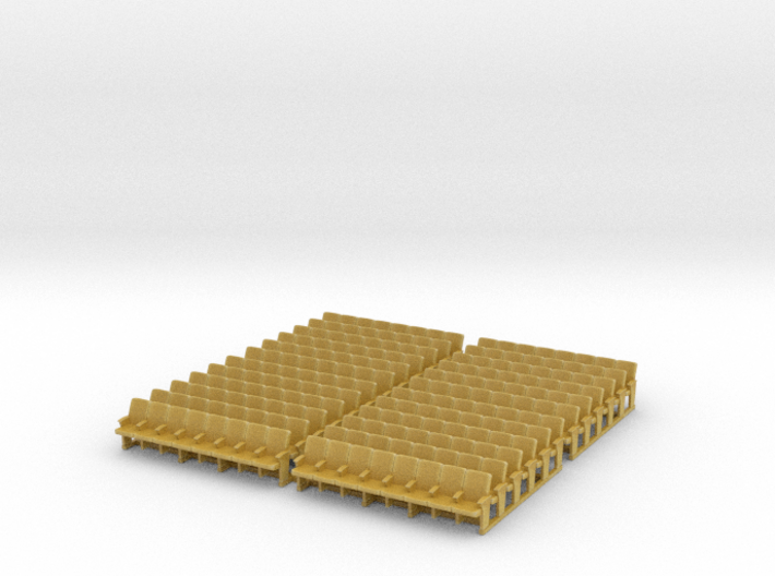 Cinema seats 01. 1:87 Scale (HO)  24 Rows x 8 Seat 3d printed 