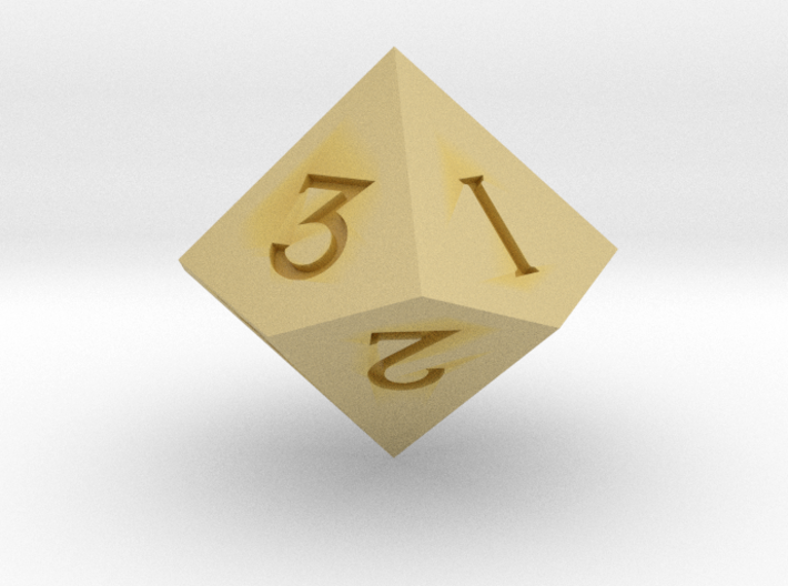 Sharp Edged d10 - Polyhedral RPG Dice 3d printed 