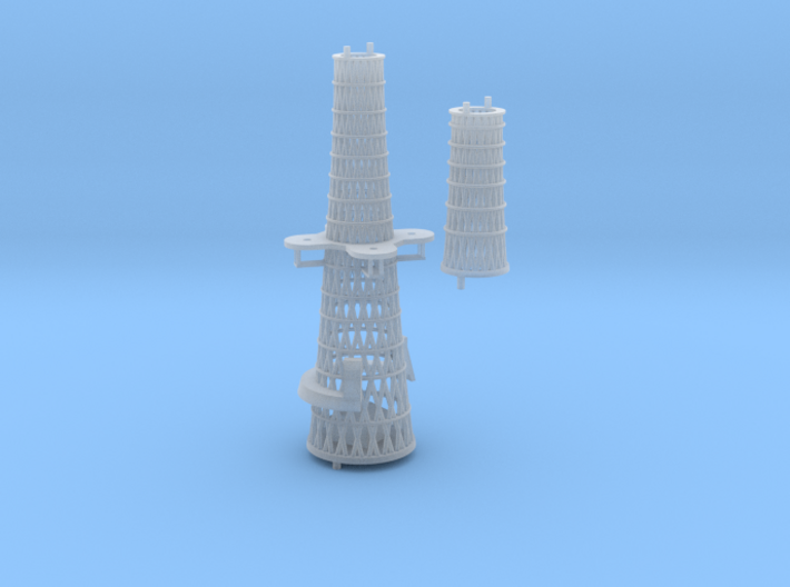 1/350 USS West Virginia (1941) Cage Masts 3d printed