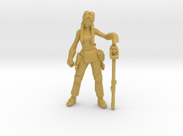 Steampunk Mechanic Girl miniature model fantasy wh 3d printed