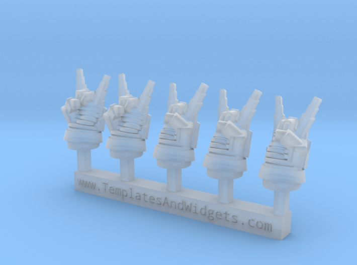 Primaris &quot;Combat Signals&quot;: Metal Horns (x5) 3d printed