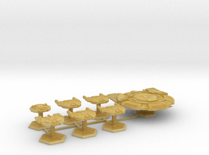 7000 Scale Andromedan Fleet Dominator Collection 3d printed 