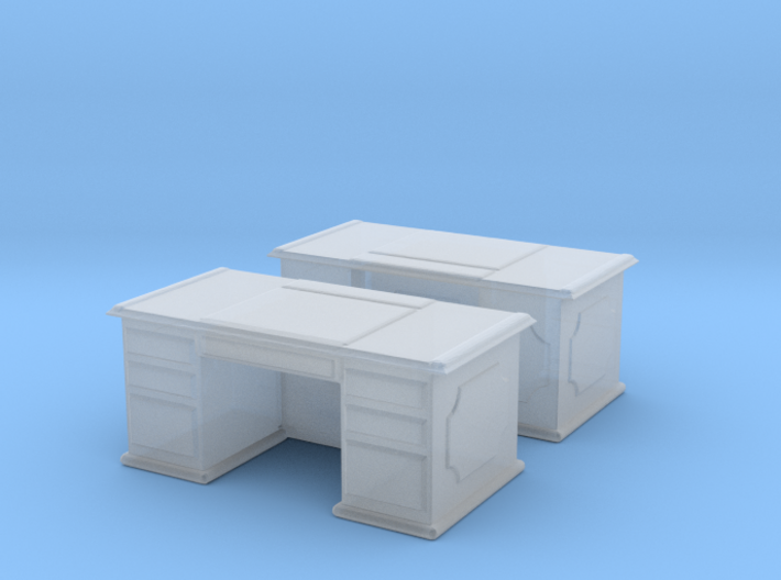 Office Wood Desk (x2) 1/87 3d printed