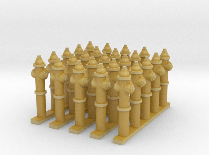 Fire Hydrants - Z scale 3d printed 