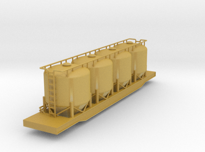 Closed Cylindrical Hopper Car - Nscale 3d printed 