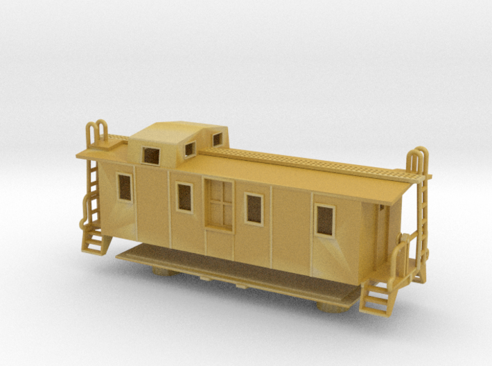 Illinois Central Side Door Caboose II - Zscale 3d printed 
