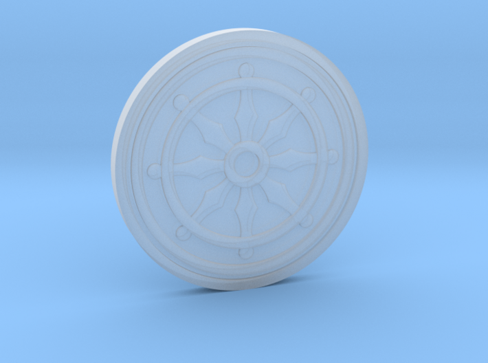 Dharma Wheel Coin 3d printed