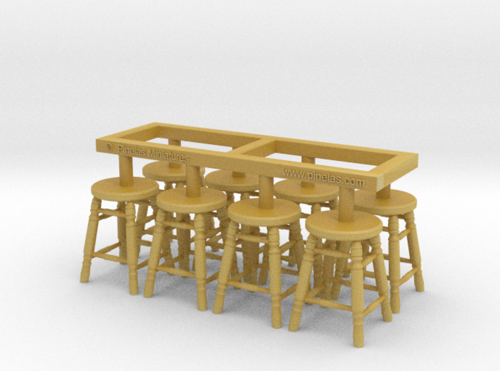 Stool 03. 1:35 Scale x8 Units 3d printed 