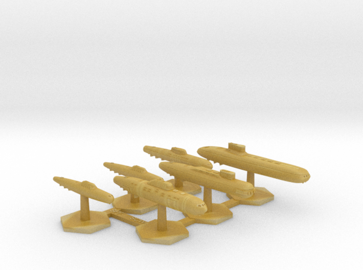7000 Scale Frax Fleet Submarine Collection MGL 3d printed 