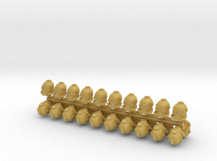 28mm Empire Aux heads 3d printed 