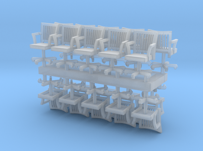 HO Scale rolling office chairs x20 3d printed