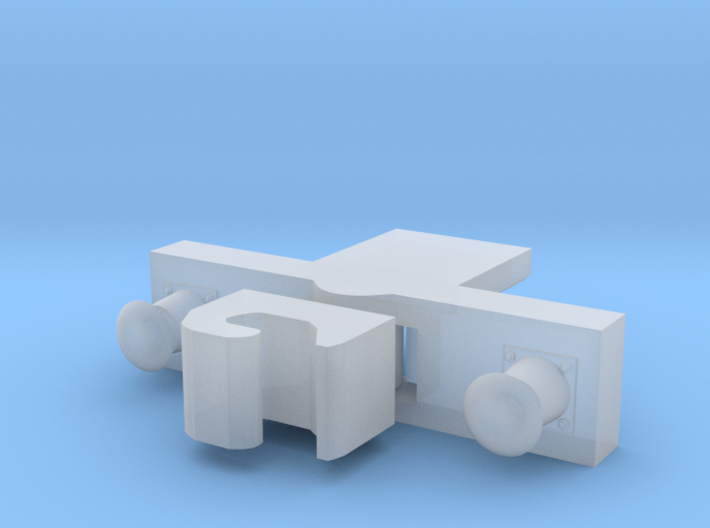 Building Block Knuckler Coupler with Buffers 3d printed